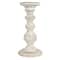 8 Pack: 10" Whitewashed Wood Carved Pillar Candle Holder by Ashland®